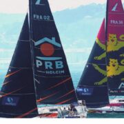 Veleros de La Solitaire du Figaro Paprec en la ría de Vigo