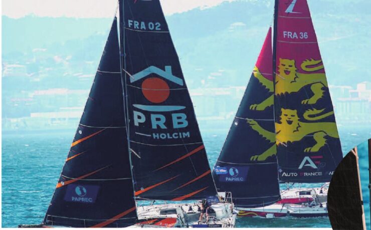 Veleros de La Solitaire du Figaro Paprec en la ría de Vigo
