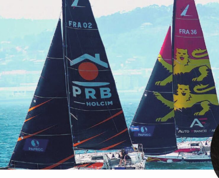 Veleros de La Solitaire du Figaro Paprec en la ría de Vigo