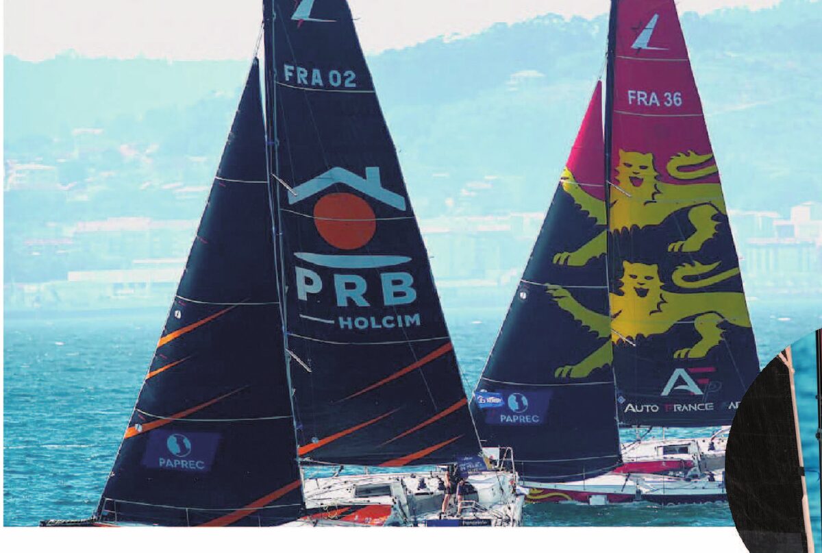 Veleros de La Solitaire du Figaro Paprec en la ría de Vigo