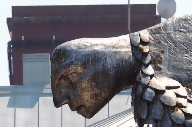 El Sireno, escultura de Francisco Leiro en la Puerta del Sol de Vigo