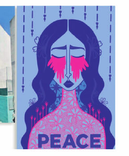 Medianera PEACE en la calle Pardillo, 5