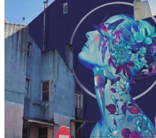 Mural de Vigo Cidade de Cor en la calle Cataluña