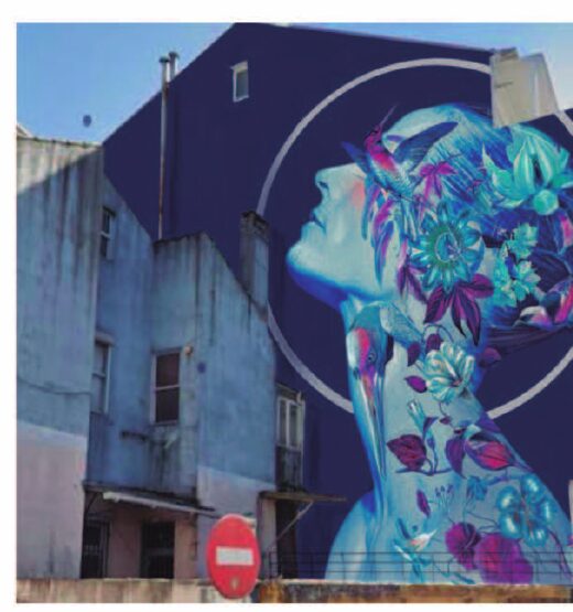 Mural de Vigo Cidade de Cor en la calle Cataluña